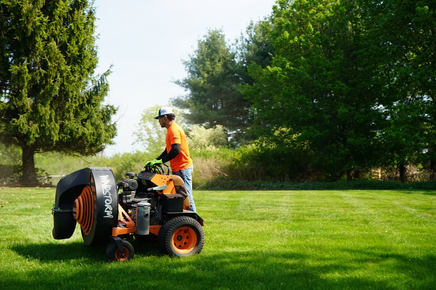 Weekly lawn care and property maintenance work